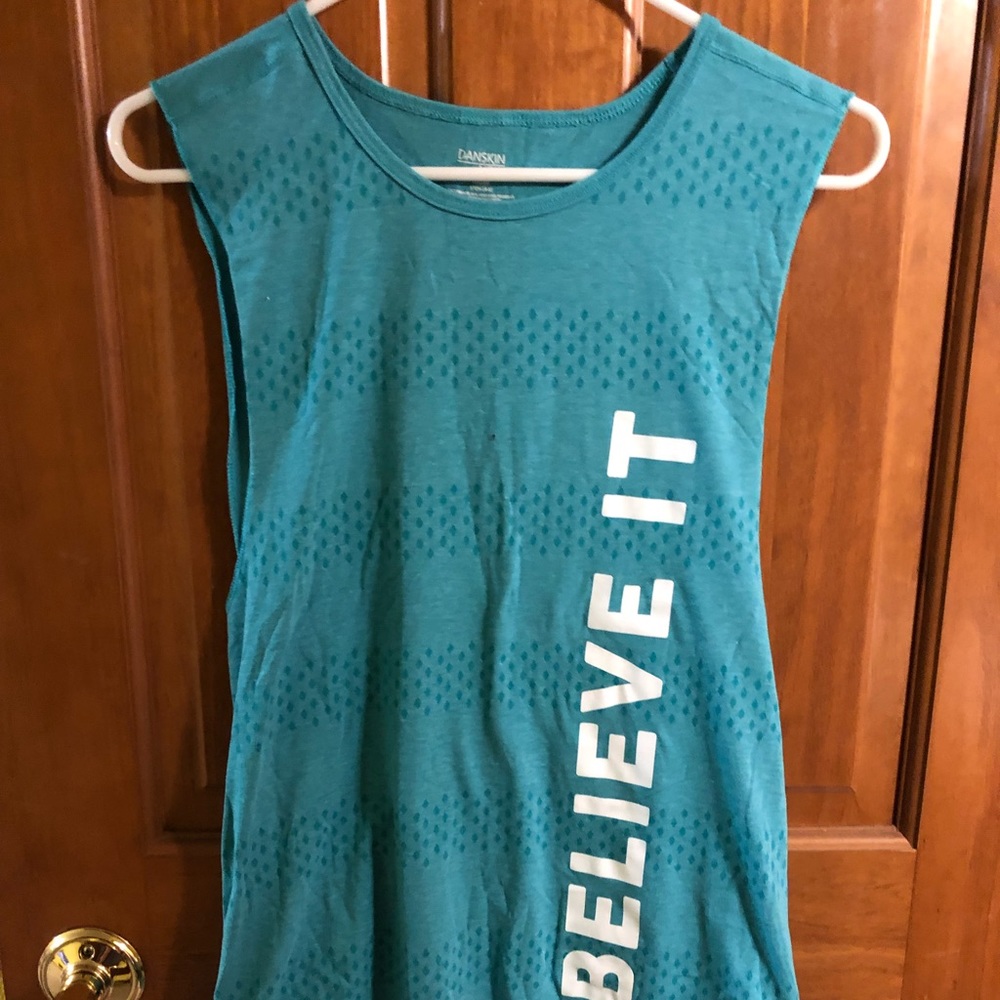 Muscle tank top believe it